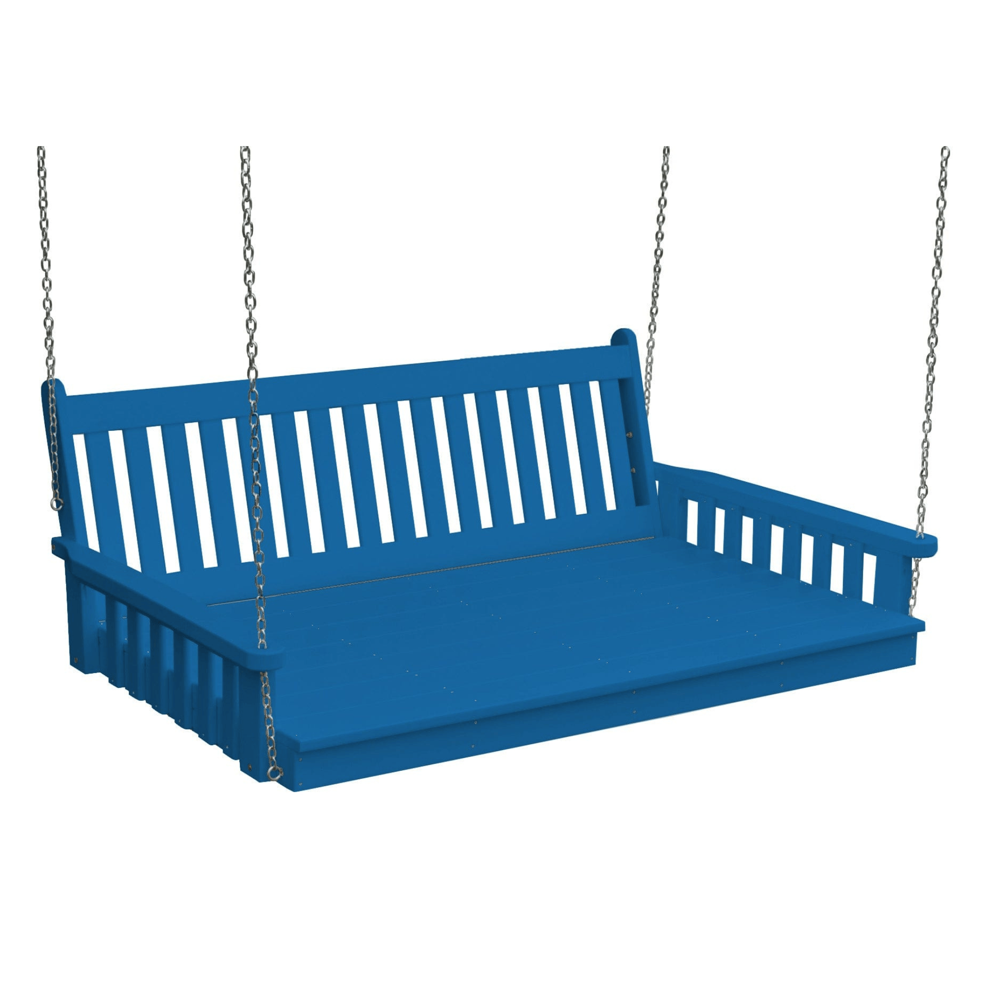 Keystone Amish Co. 6 Foot Franklin Recycled Plastic Swing Bed, Blue