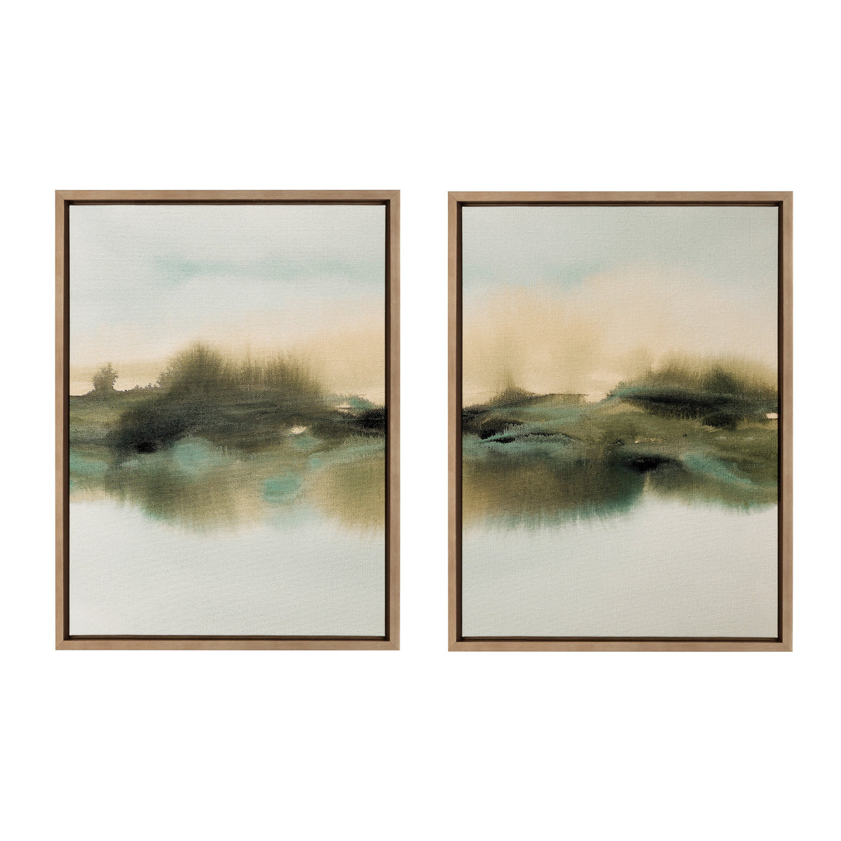 Sylvie Tranquil Meadows I and II Framed Canvas Art Set by Amy Lighthall