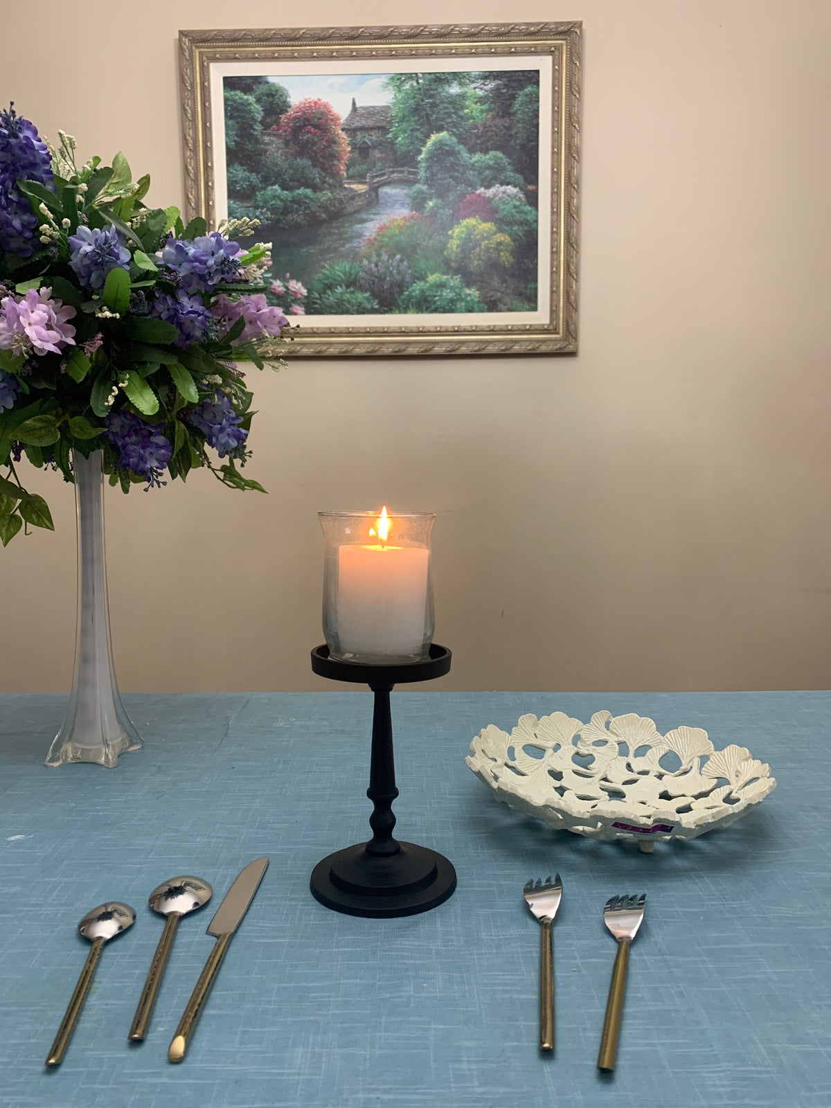 Vibhsa Pillar Candle Holder | Matte Black, 7"H, Fits 3.5" Candles