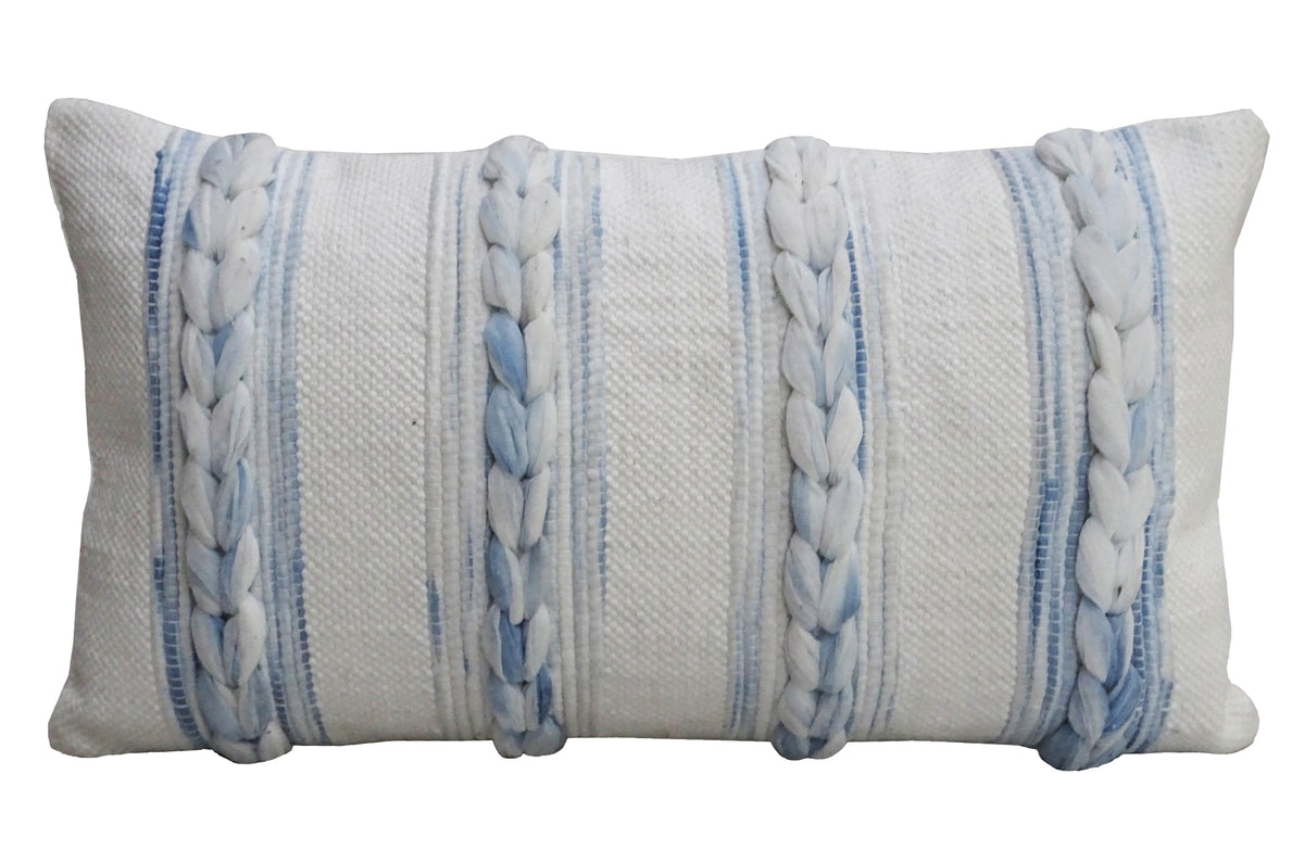 Handwoven 14"X 24" Modern Throw Pillow