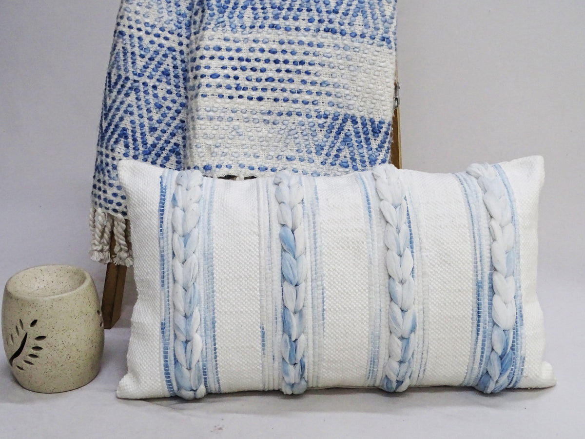 Handwoven 14"X 24" Modern Throw Pillow