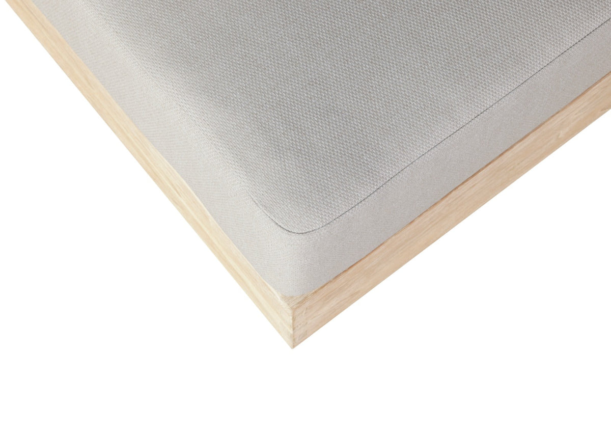 Imperial Grove Outdoor Solid Teak Wood, Natural Look Ottoman Upholstered Cushion