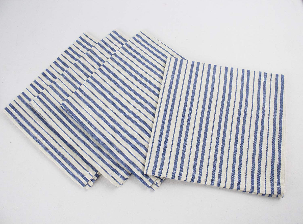 Dauphine Collection Striped Design 100% Cotton Washable Table Runner 16x72 Inch for Restaurants, Indoor Family Dinner or Outdoor Picnics and Parties