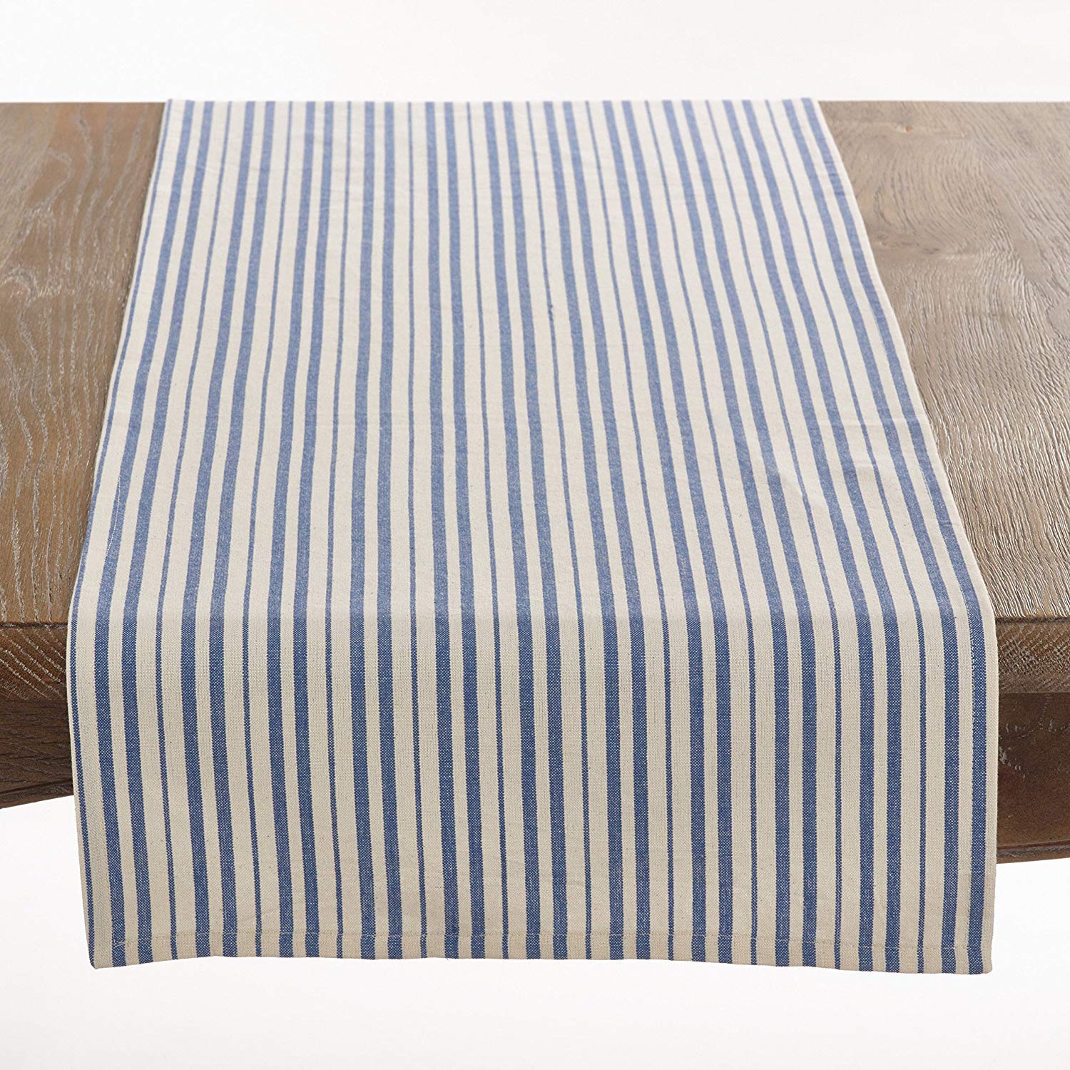 Dauphine Collection Striped Design 100% Cotton Washable Table Runner 16x72 Inch for Restaurants, Indoor Family Dinner or Outdoor Picnics and Parties