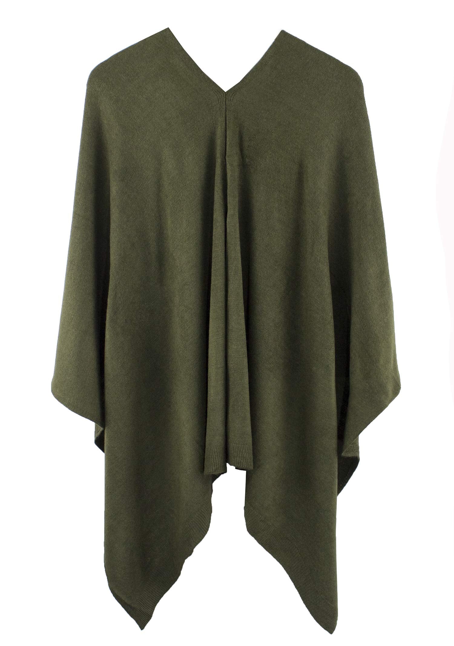 stylesilove Women Ultra Soft Knit Poncho Sweater Pullover Cardigan Lightweight Wrap Topper for All Season