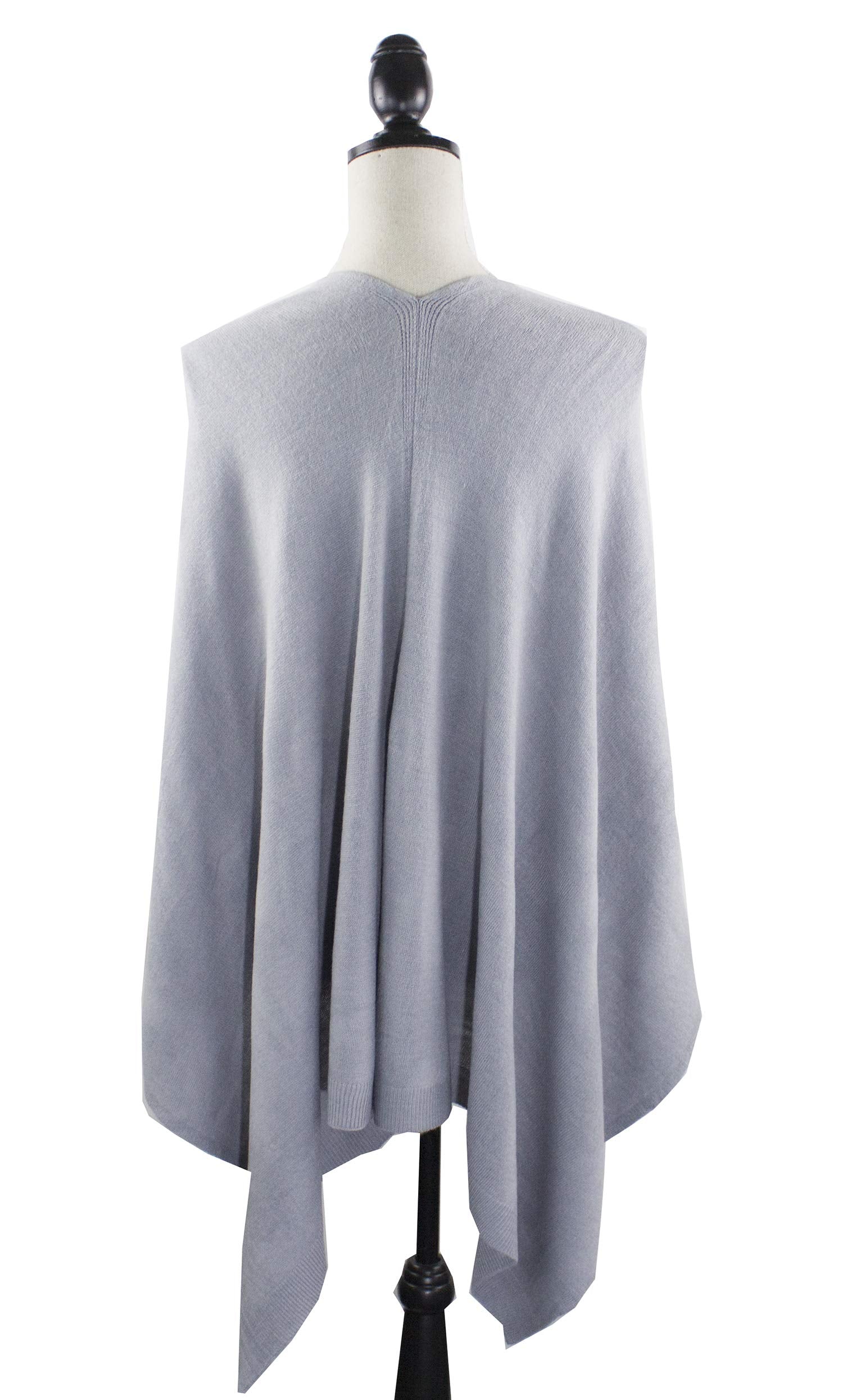 stylesilove Women Ultra Soft Knit Poncho Sweater Pullover Cardigan Lightweight Wrap Topper for All Season