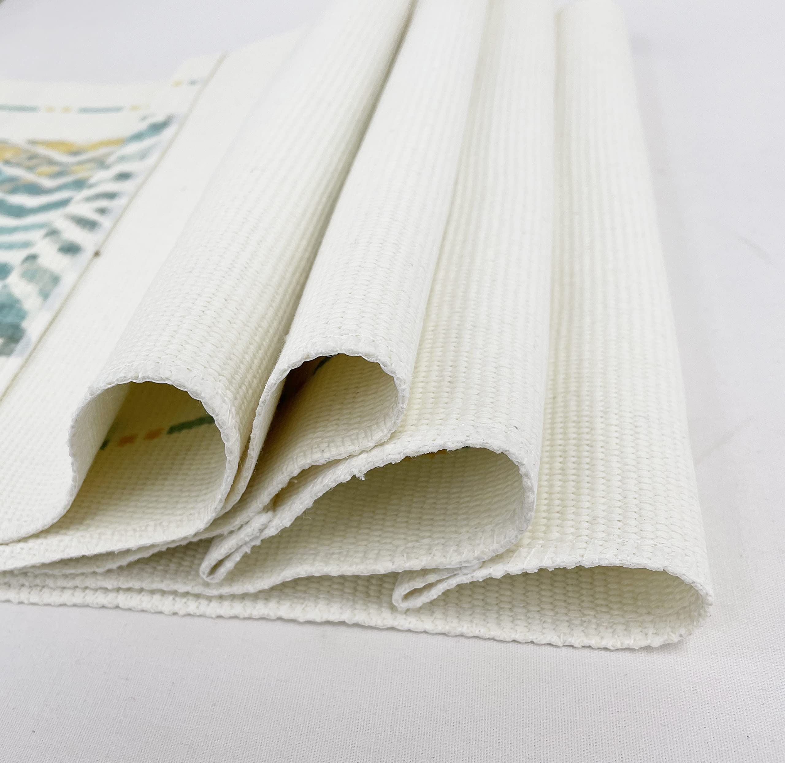 Fennco Styles Diamond Print Braided Cotton Placemats 14" W x 19" L, Set of 4