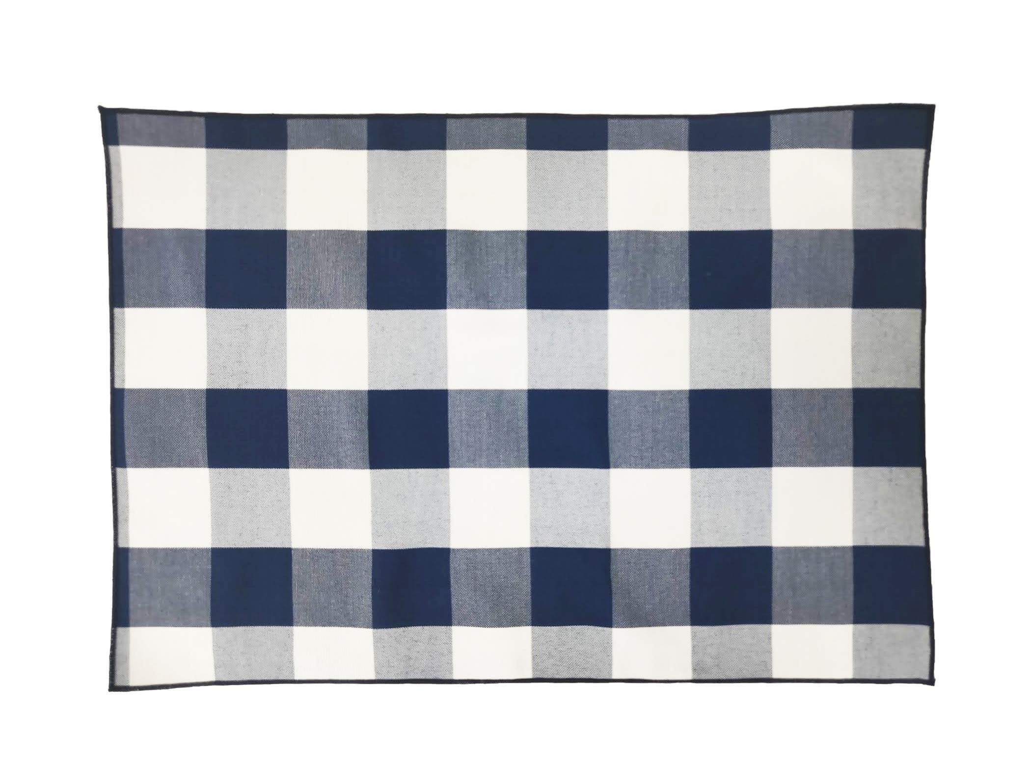 Fennco Styles Buffalo Check Double Layers Reversible Placemats 14" W x 20" L, Set of 4 - Handmade in USA - Plaid Table Mats for Everyday Use, Banquet, Holiday, Family Gathering, Special Occasion