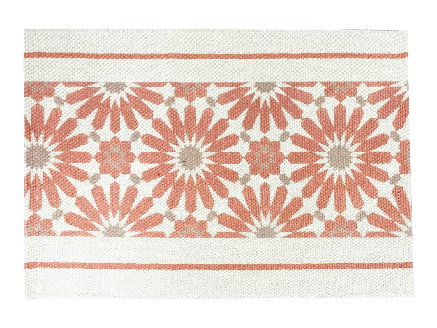 Fennco Styles Diamond Print Braided Cotton Placemats 14" W x 19" L, Set of 4