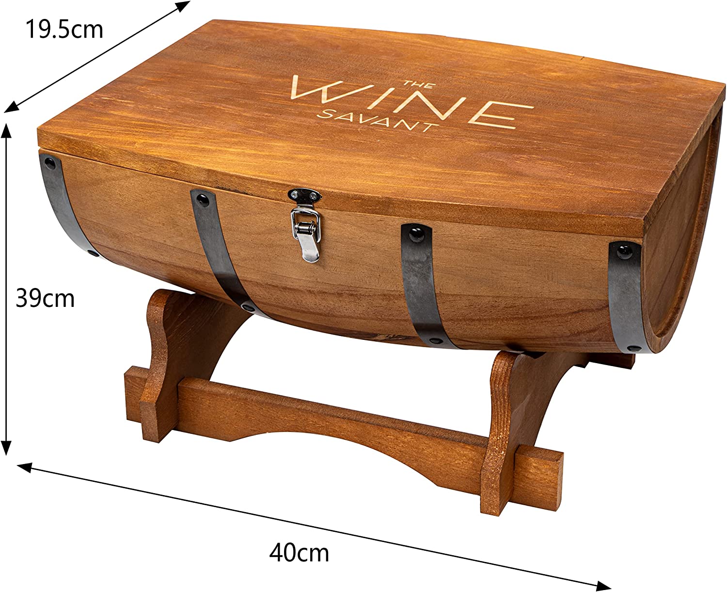 Large Display Whiskey Wine Decanter With Antique Ship Handcrafted Wood Barrel Storage De
