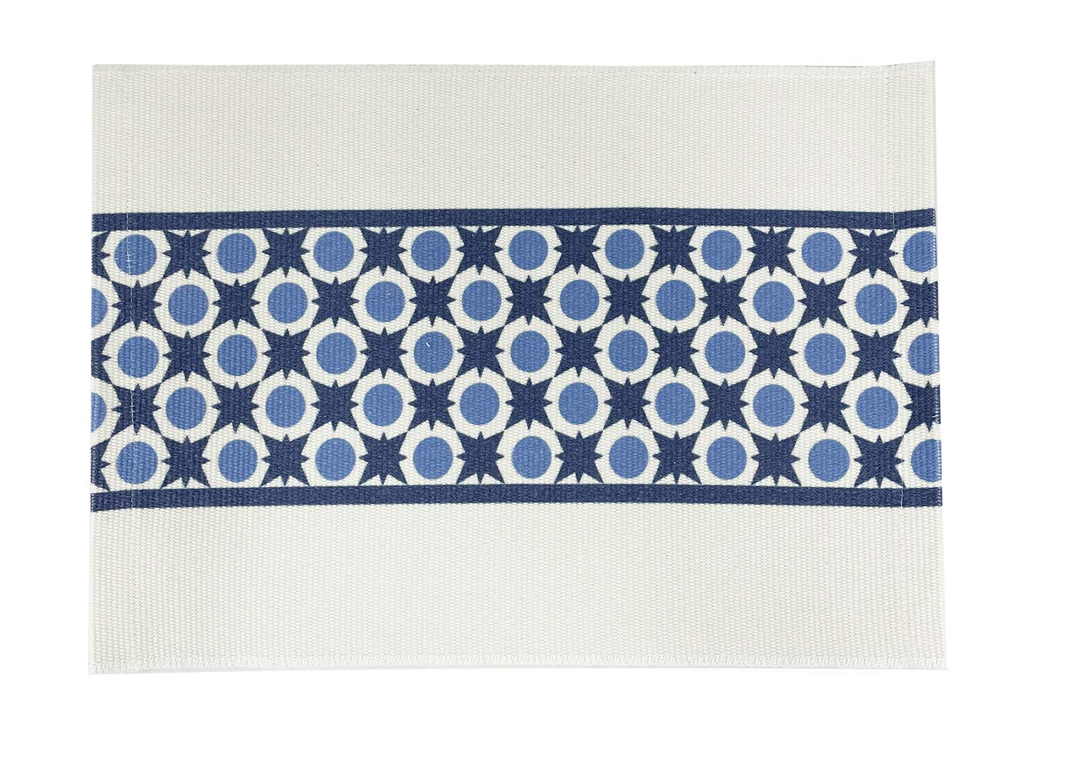 Fennco Styles Diamond Print Braided Cotton Placemats 14" W x 19" L, Set of 4