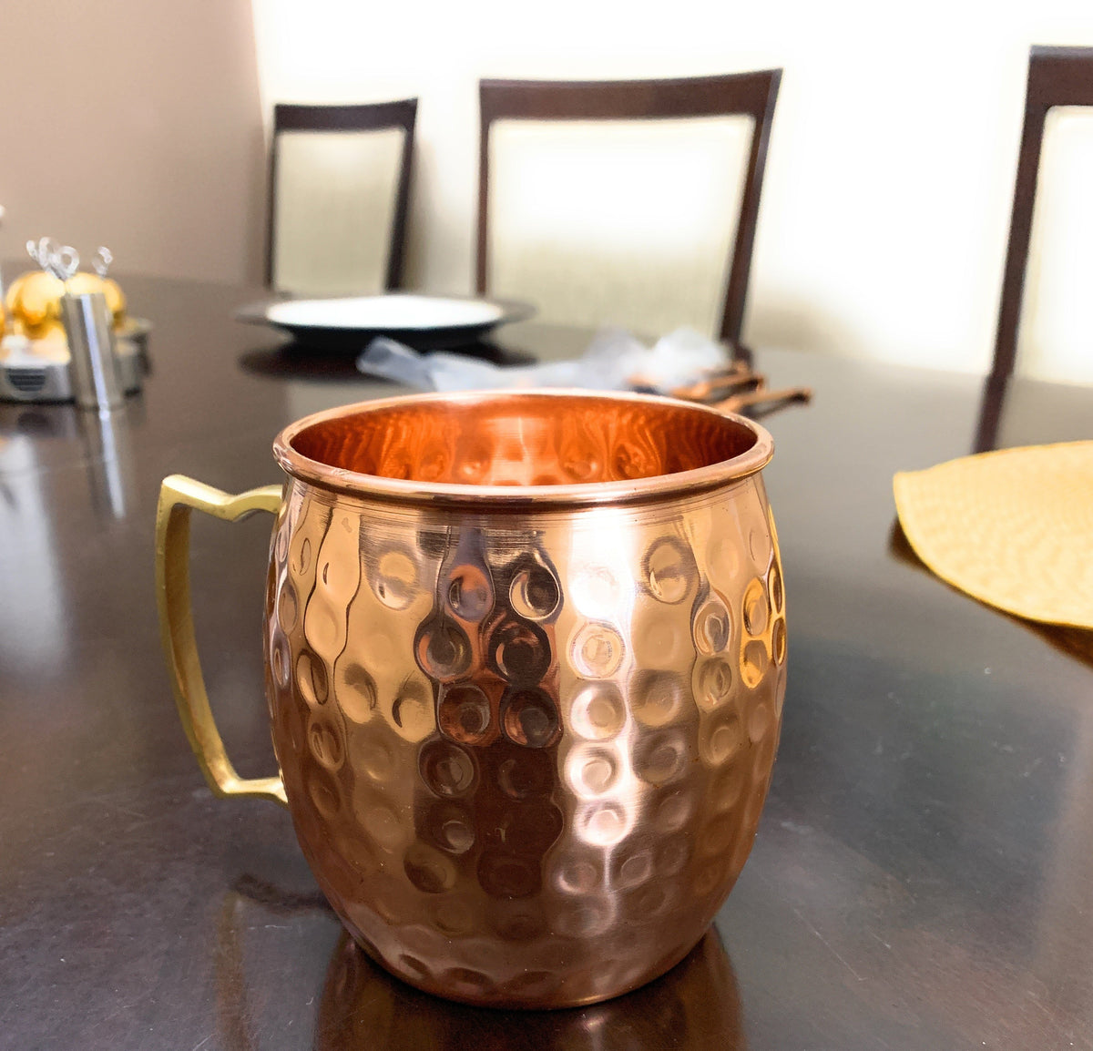 Vibhsa Hammered Moscow Mule Mugs, Set of 2
