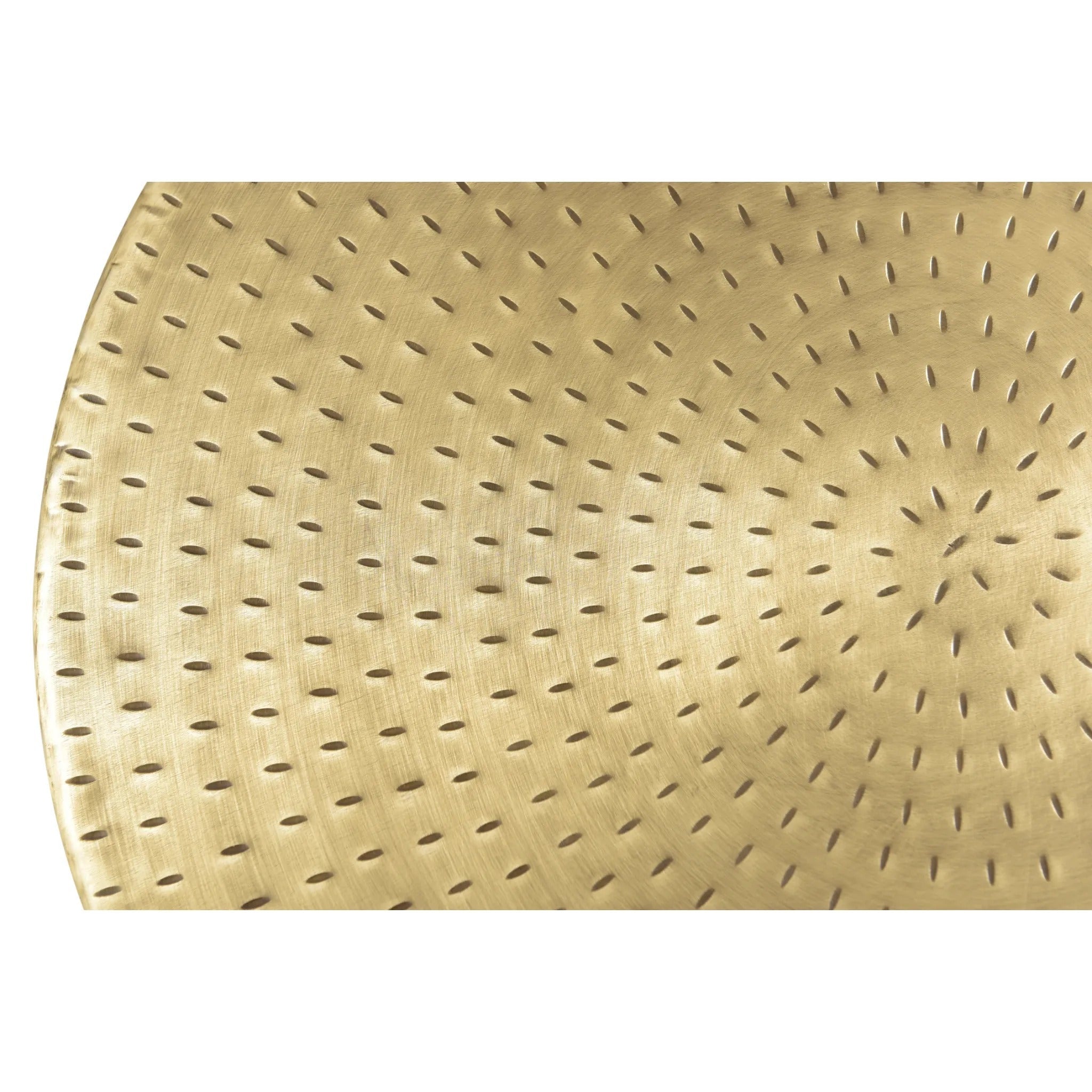 Alevi Drum Gold Iron End Table
