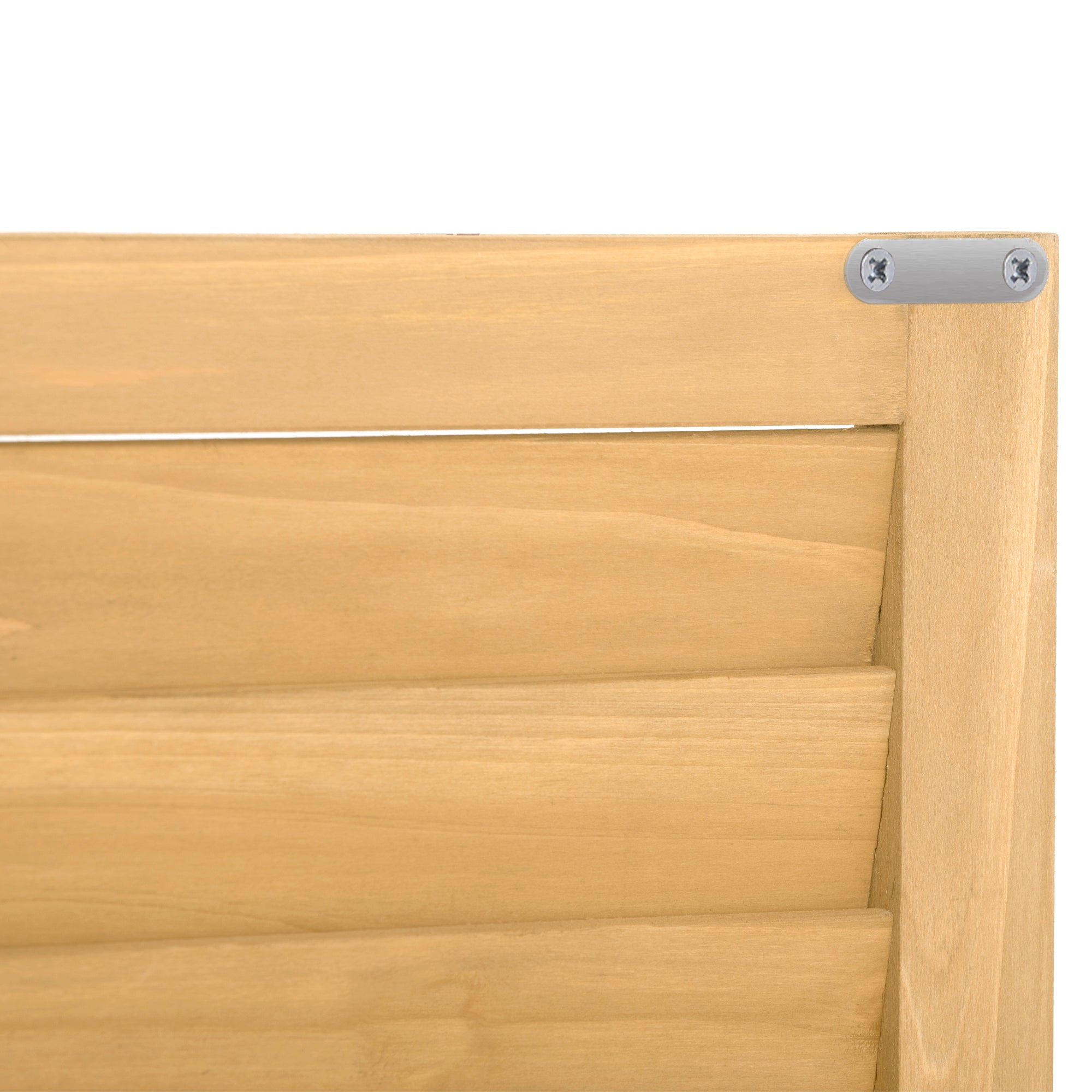 Wooden Garden Shed 3-tier Patio Storage Cabinet Outdoor Organizer Wooden Lockers with Wood (Natural Wood Color -Shutter Design)