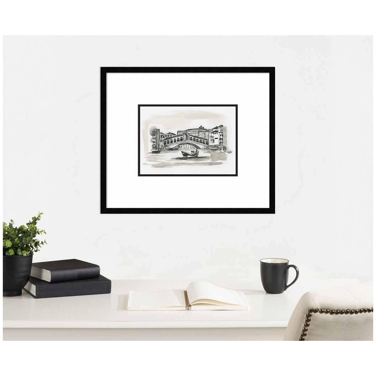 Postcard Venice by Teju Reval Framed Wall Art Print