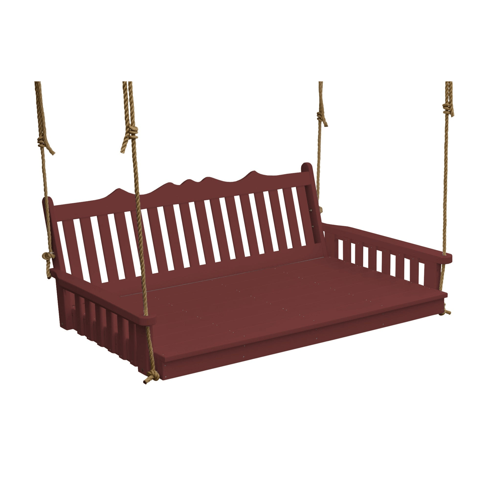 Keystone Amish Co. 4 Foot York Recycled Plastic Swing Bed, Cherry Wood