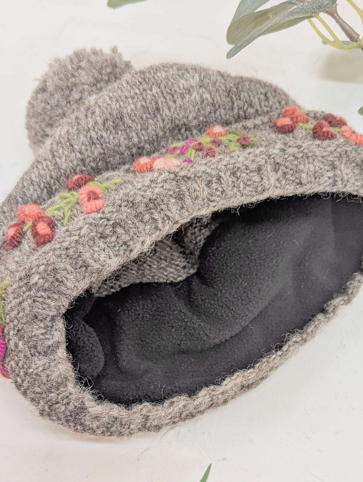 Mathilde Wool Knit Embroidered Hat