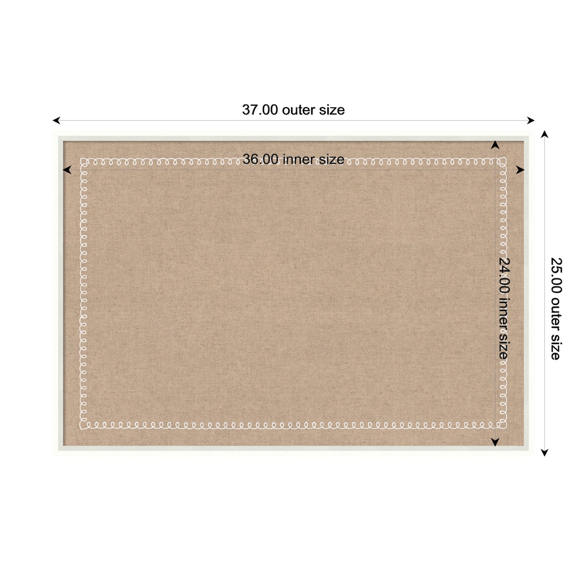 Pinboard White Scalloped Edge