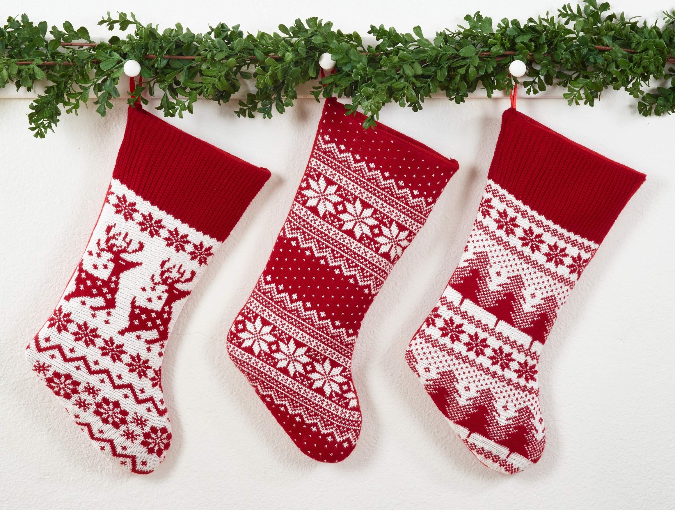 Fennco Styles Holiday Christmas Knit Sweater Hanging Stocking - Sold per 1