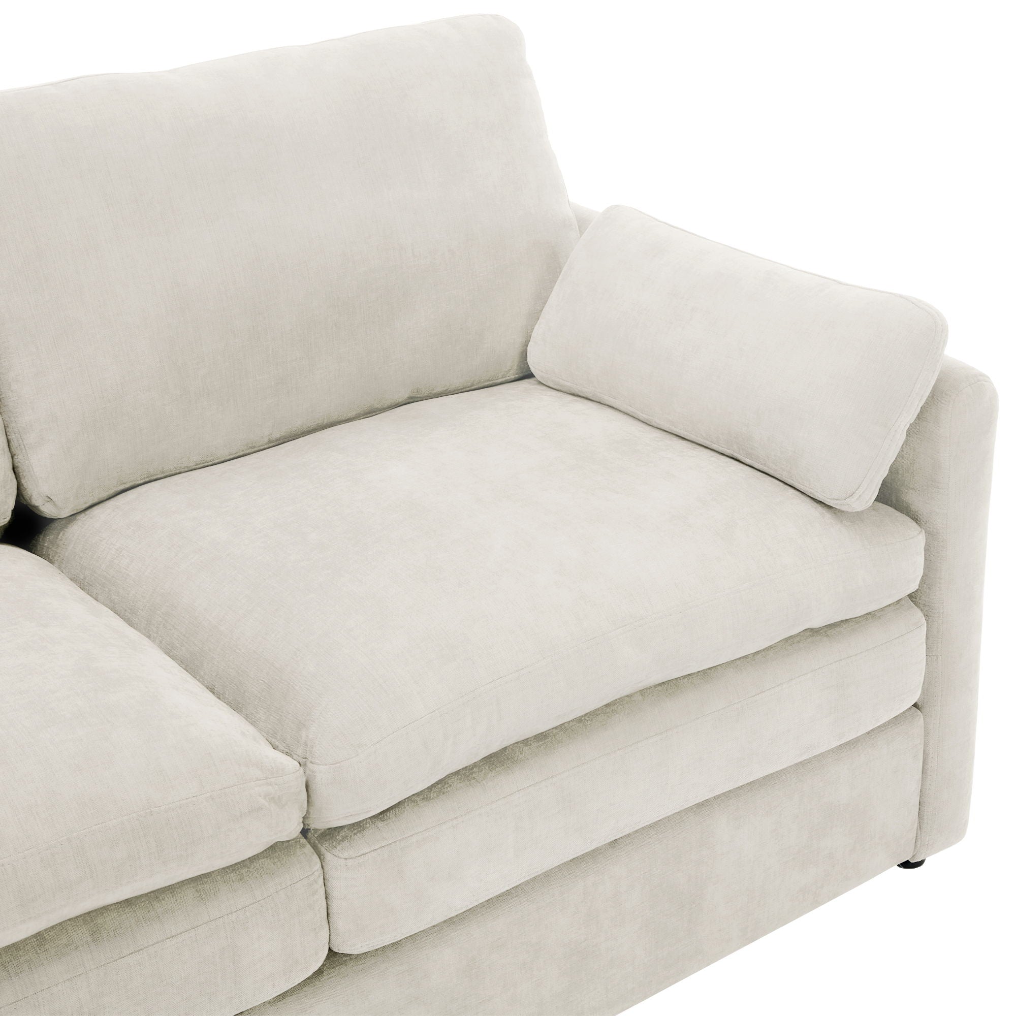 Cozy Upholstered Cushion Loveseat Sofa For Living Room