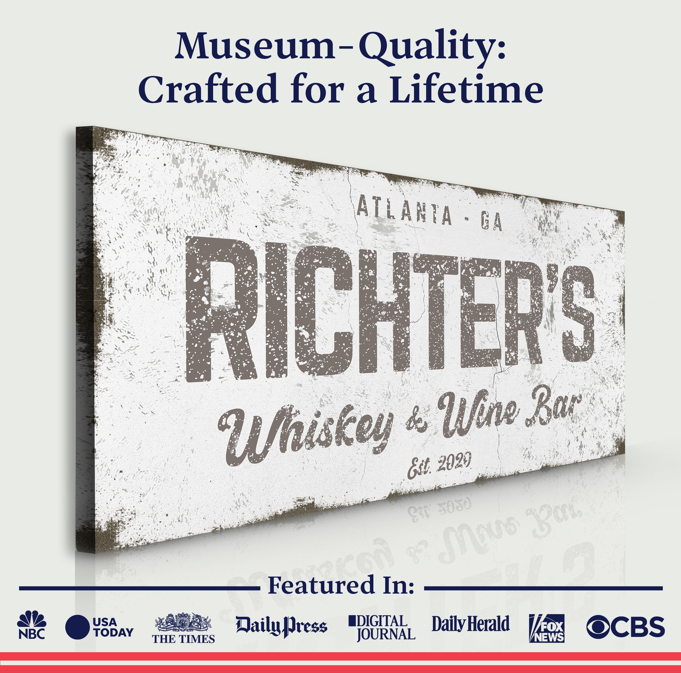 Personalized Whiskey and Wine Bar Sign: Custom Bar Signs for Home Bar β Perfect Man Cave Wall Decor & Ideal Gift for Wine Lovers