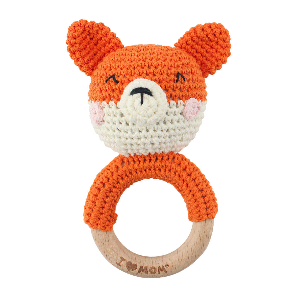 Carving Name Baby Soothing Bell Newborn Gift Bath Gift Knitted Cartoon Doll