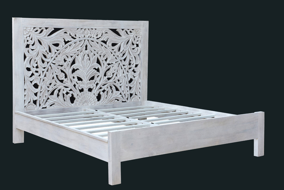 Carved Wooden Bed
