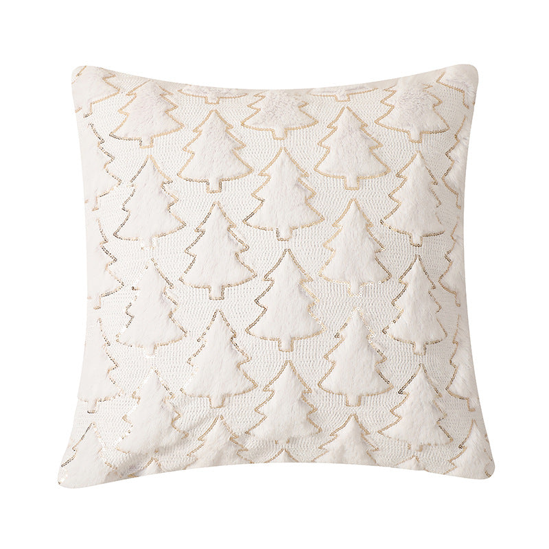 pillow bedroom headboard cushion Christmas tree romantic plush pillowcase 