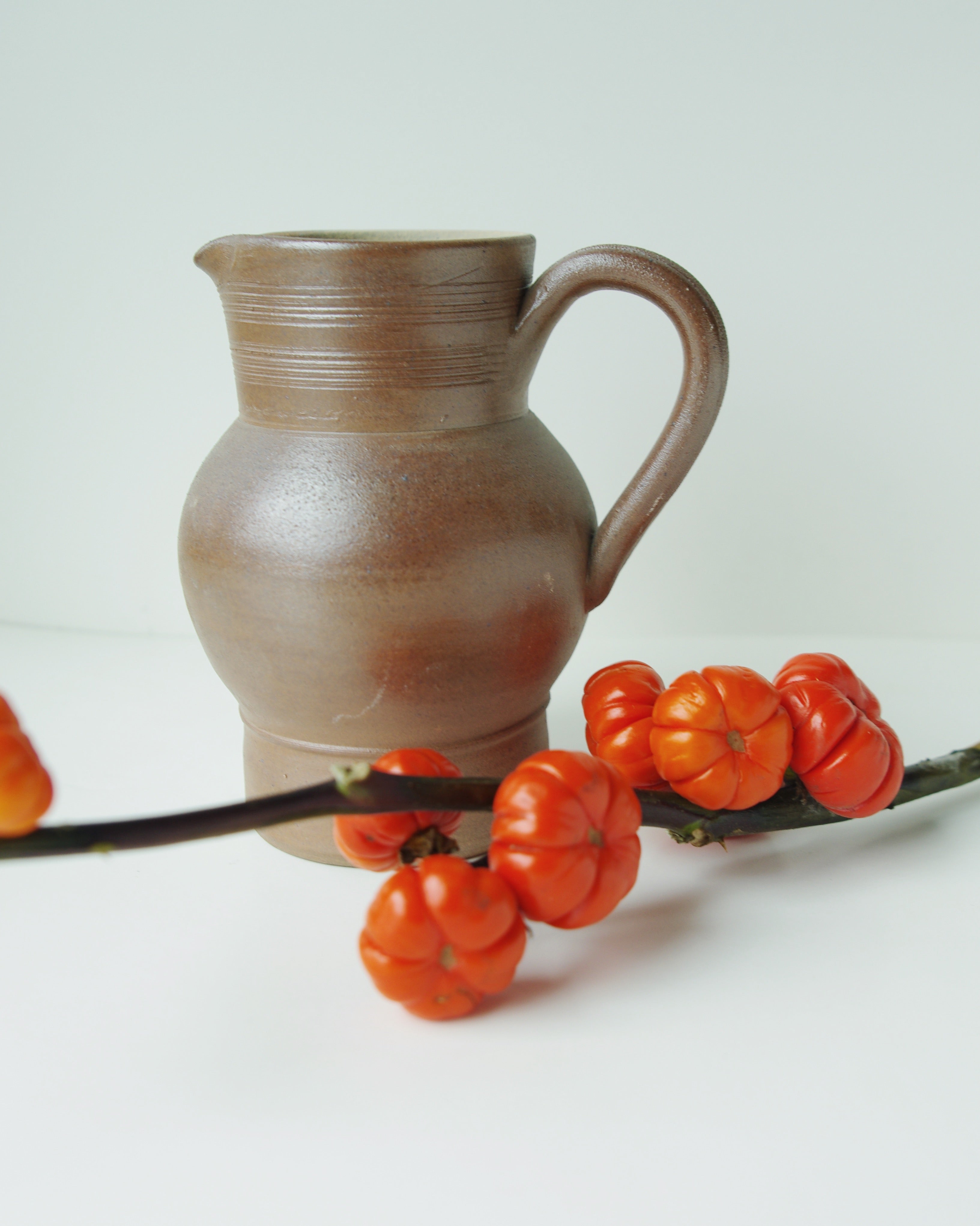 Vintage French Stoneware Water Jug - Small (0.75L) Salt
