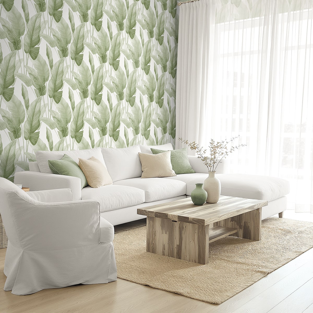 Bali Tropical Mantra Palm Leaf Tropical Unpasted Wallpaper