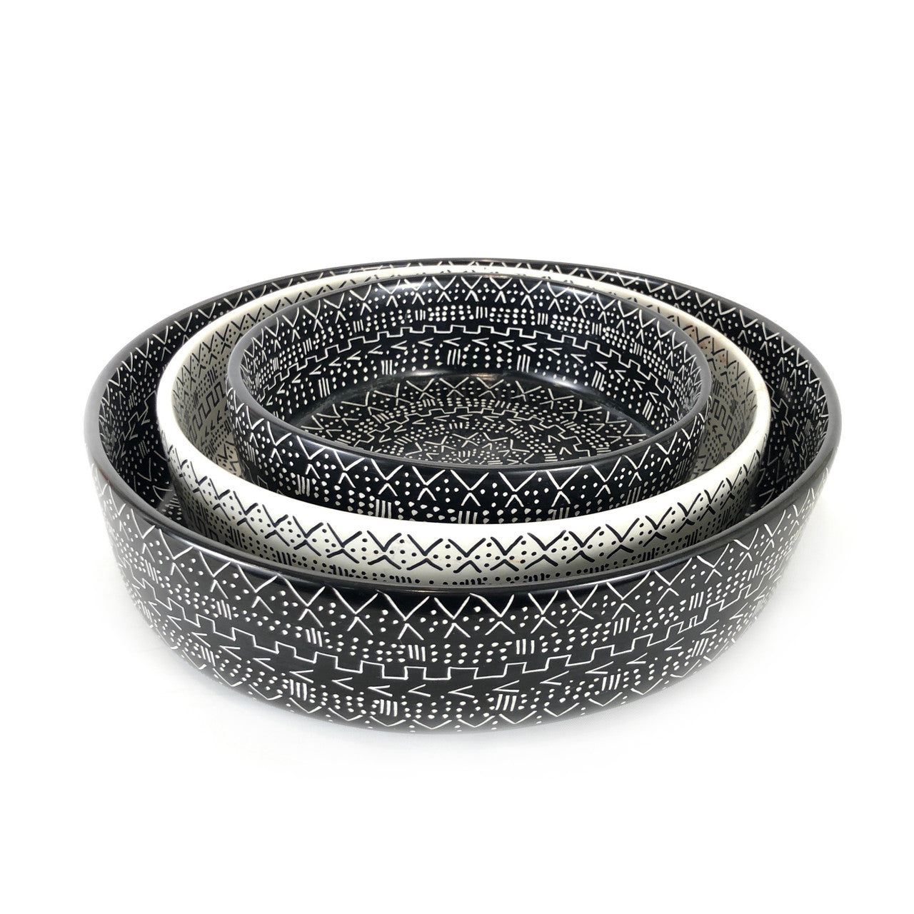 Mud Cloth Natural Bowl - 10"