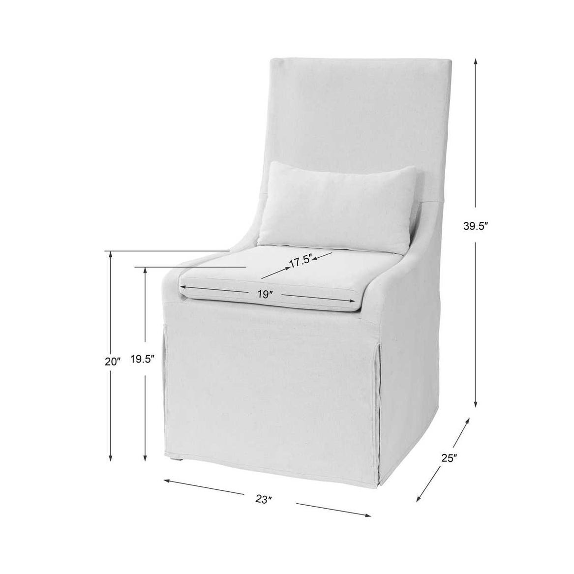 The Ellery Slipcovered Armless Chair