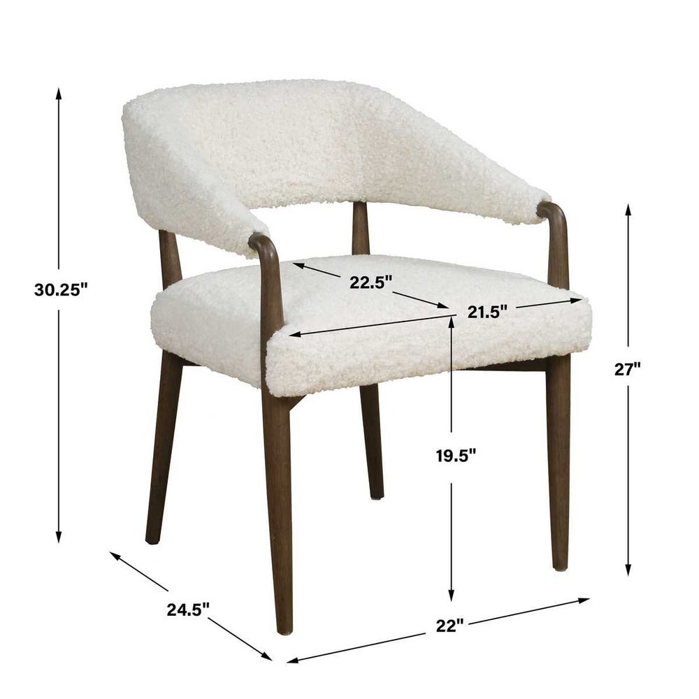 Austell Dining Chair - Dark Walnut, Upholstered