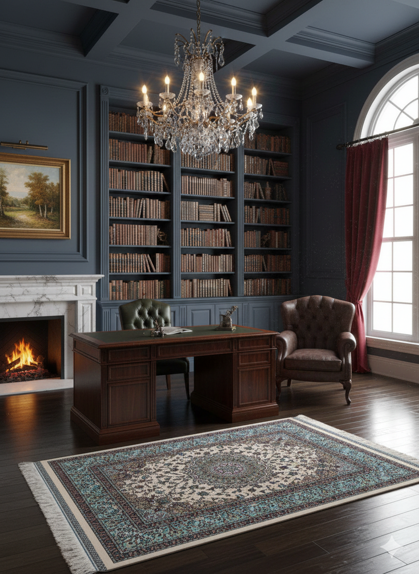 Exquisite 100% Silk Persian Design Rug – Elegant and Luxurious, size 3' 3" x 5" (H)