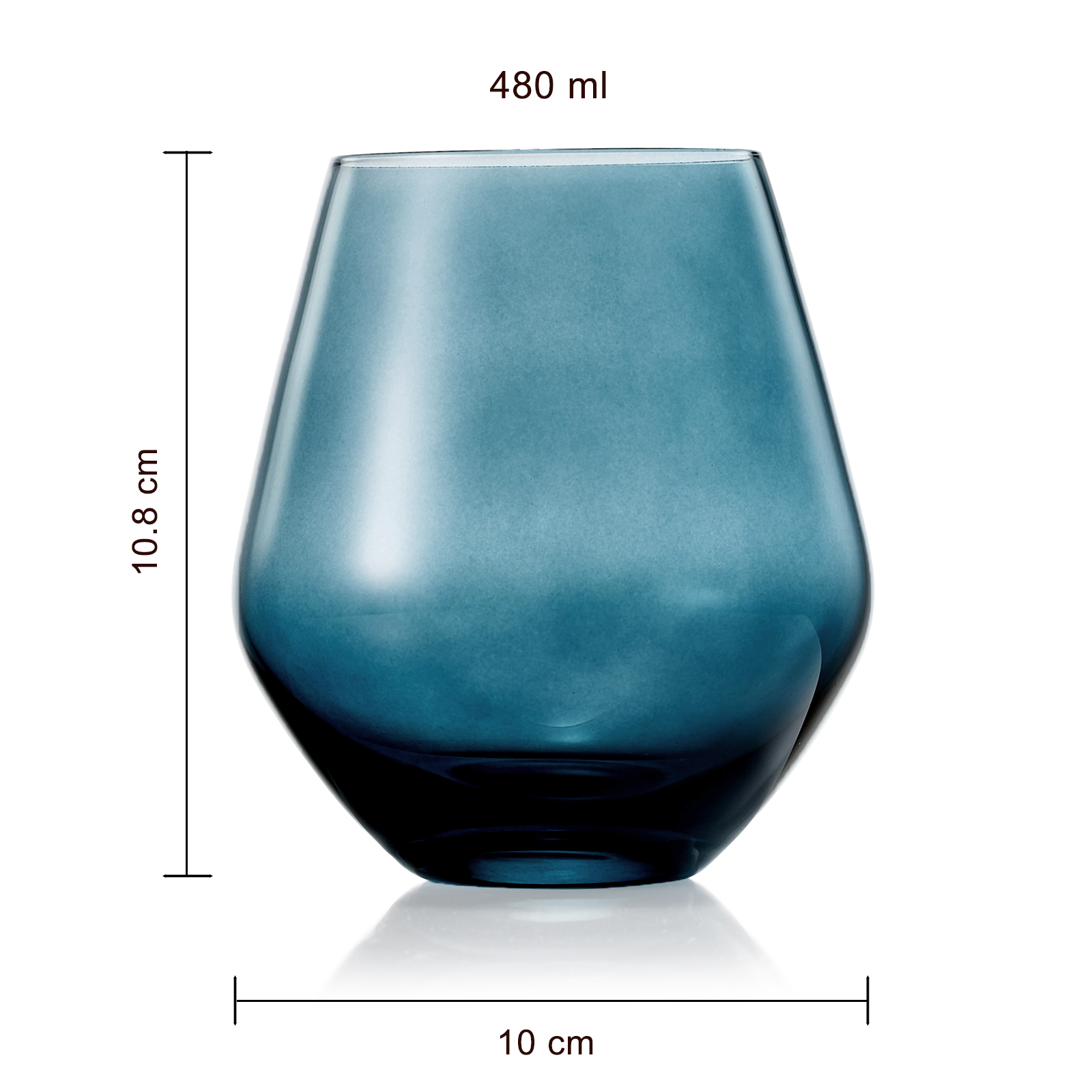 Colored Stemless Crystal Wine Glass Set Of 6 Gift For Her Him Wife Friend Large 16 Oz Glasses Unique