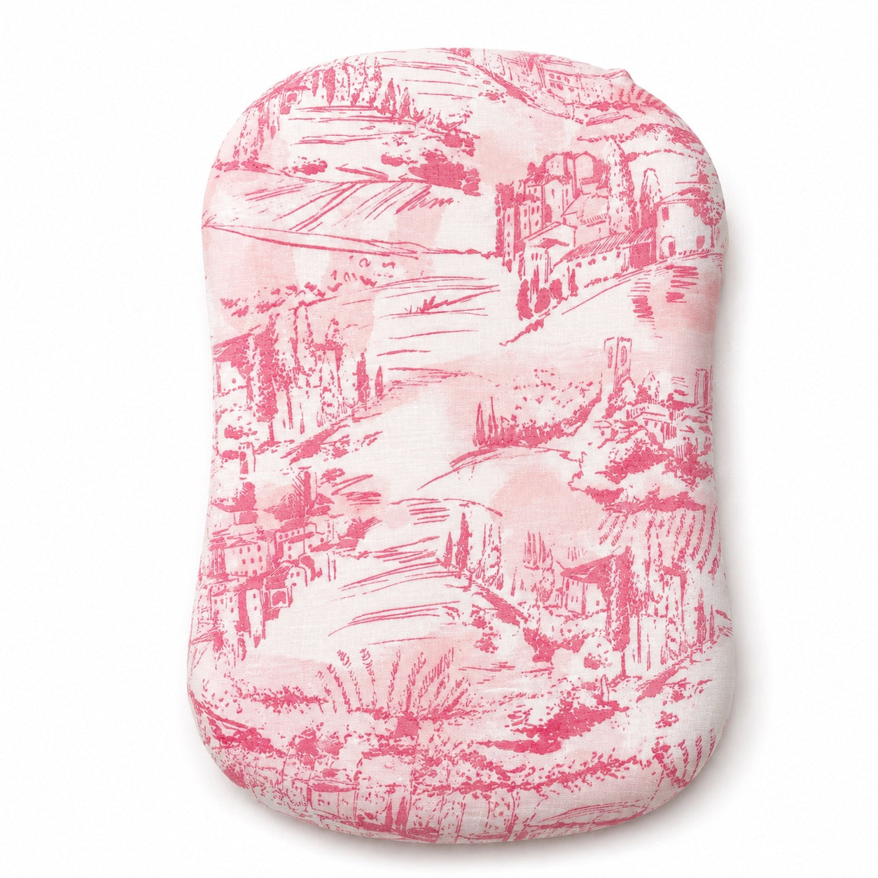 Pink Toile Ruffle Baby Lounger Cover