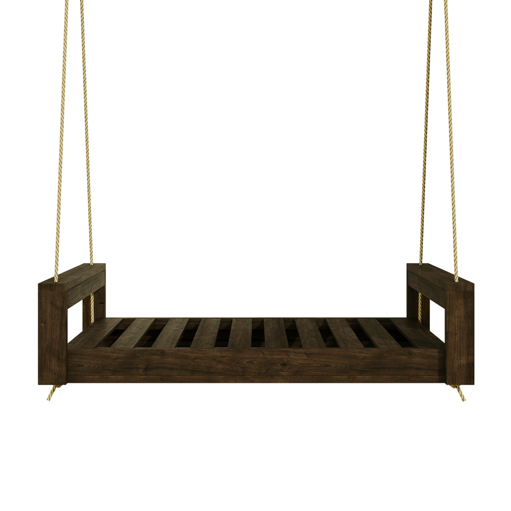 Amish Casual Lancaster Daybed Swing Bed, 5 Ft Dark Walnut