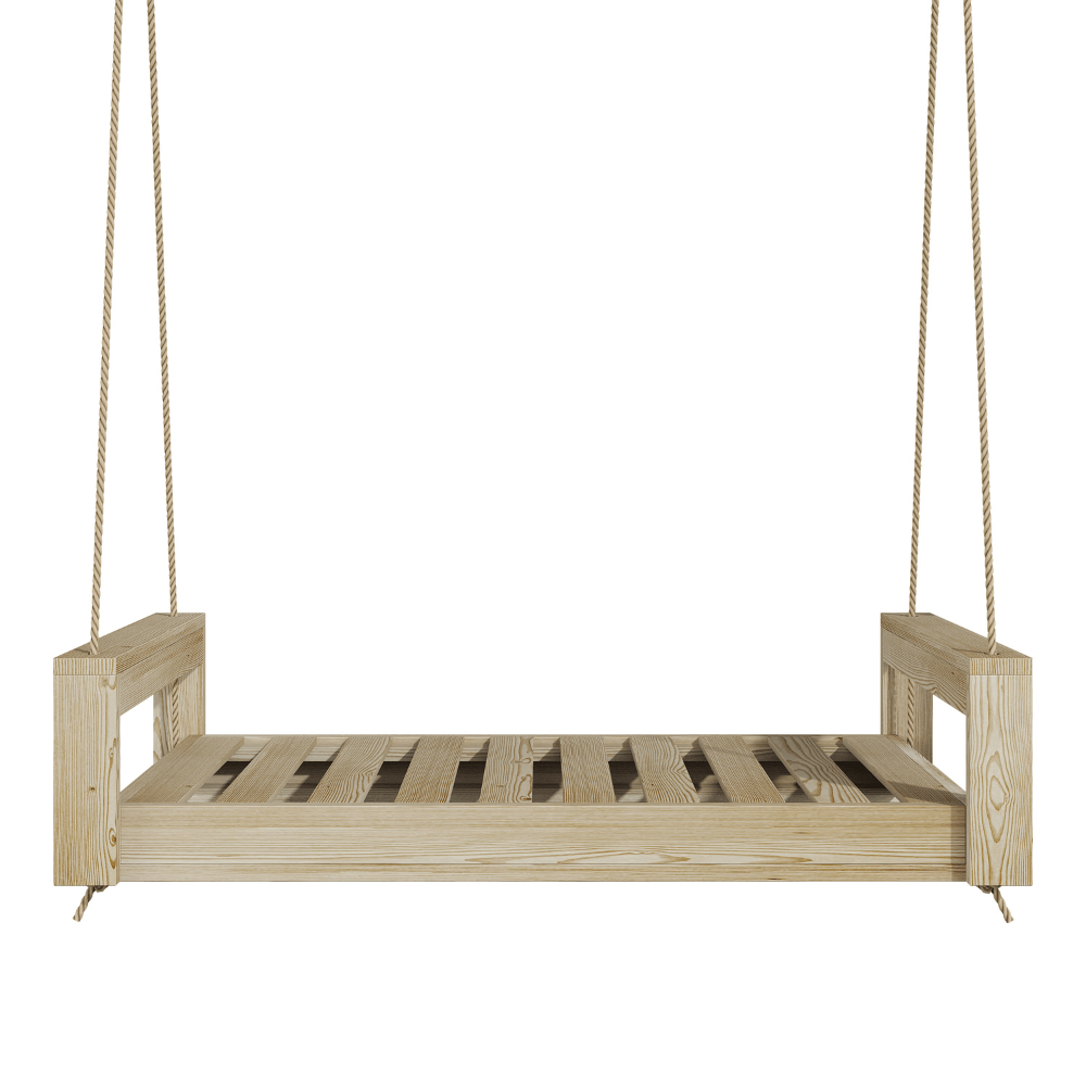 Amish Casual Lancaster Daybed Swing Bed, 5 Ft Unfinished