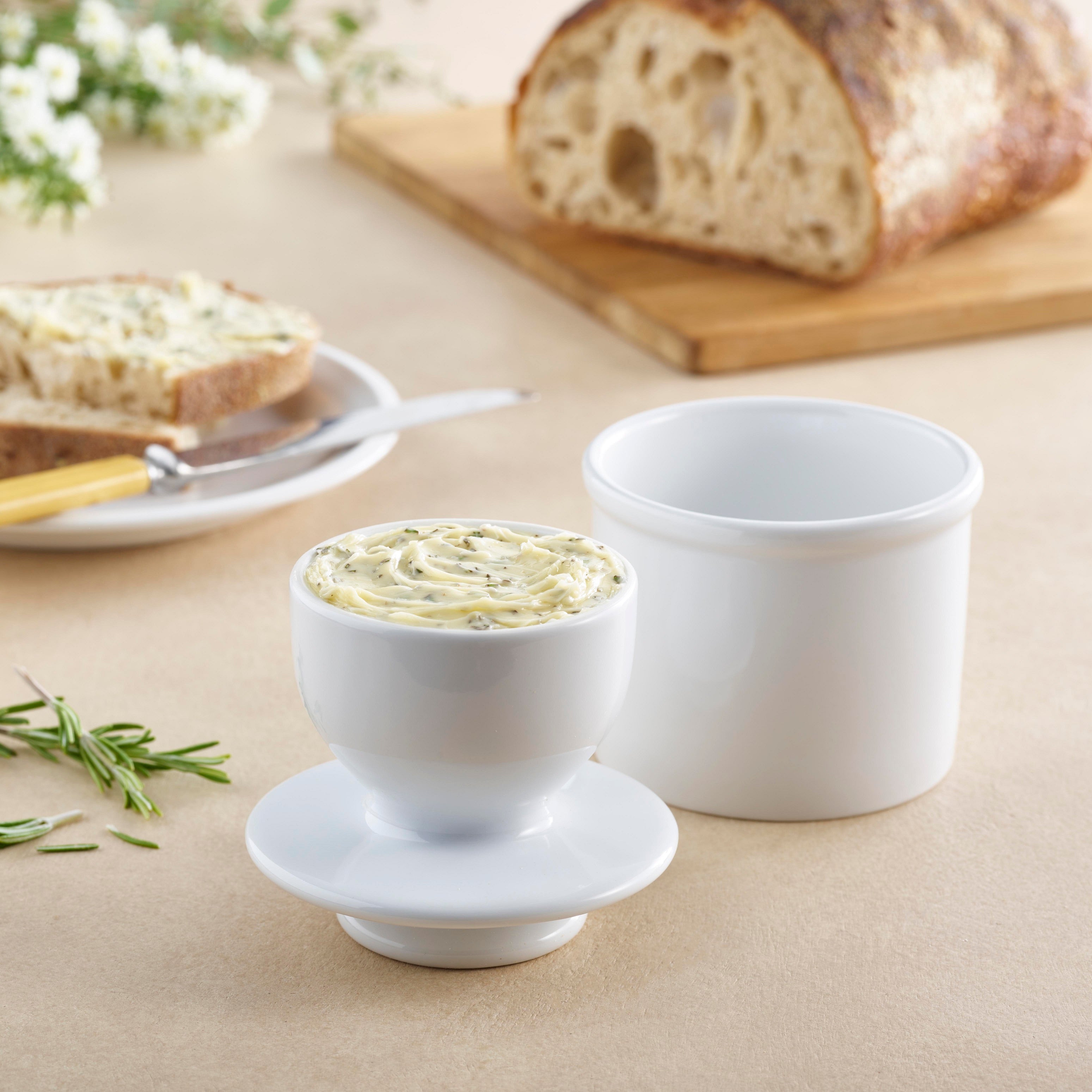 Classic White Butter Bell Crock
