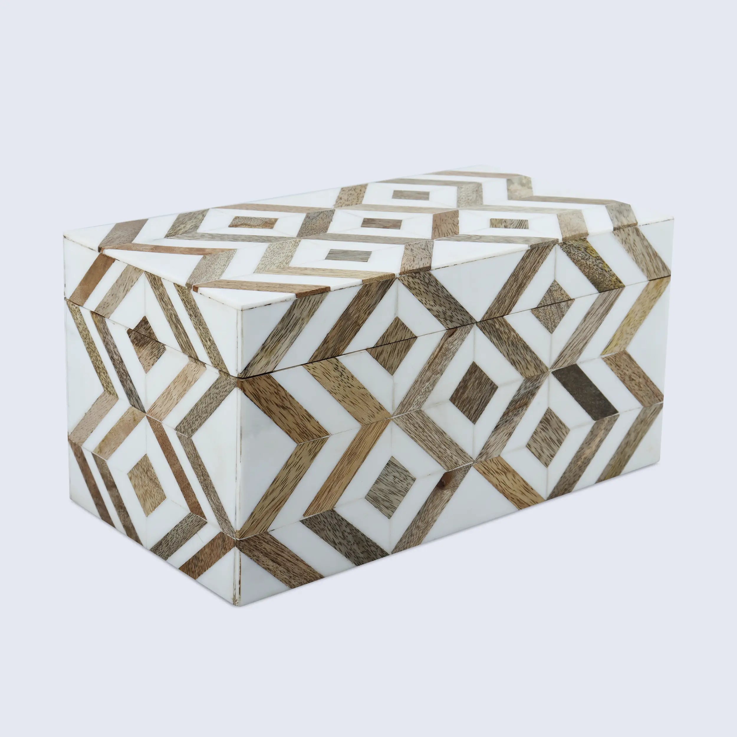 Marquet Array Resin & Wood Inlay Storage Box - 8 Sizes