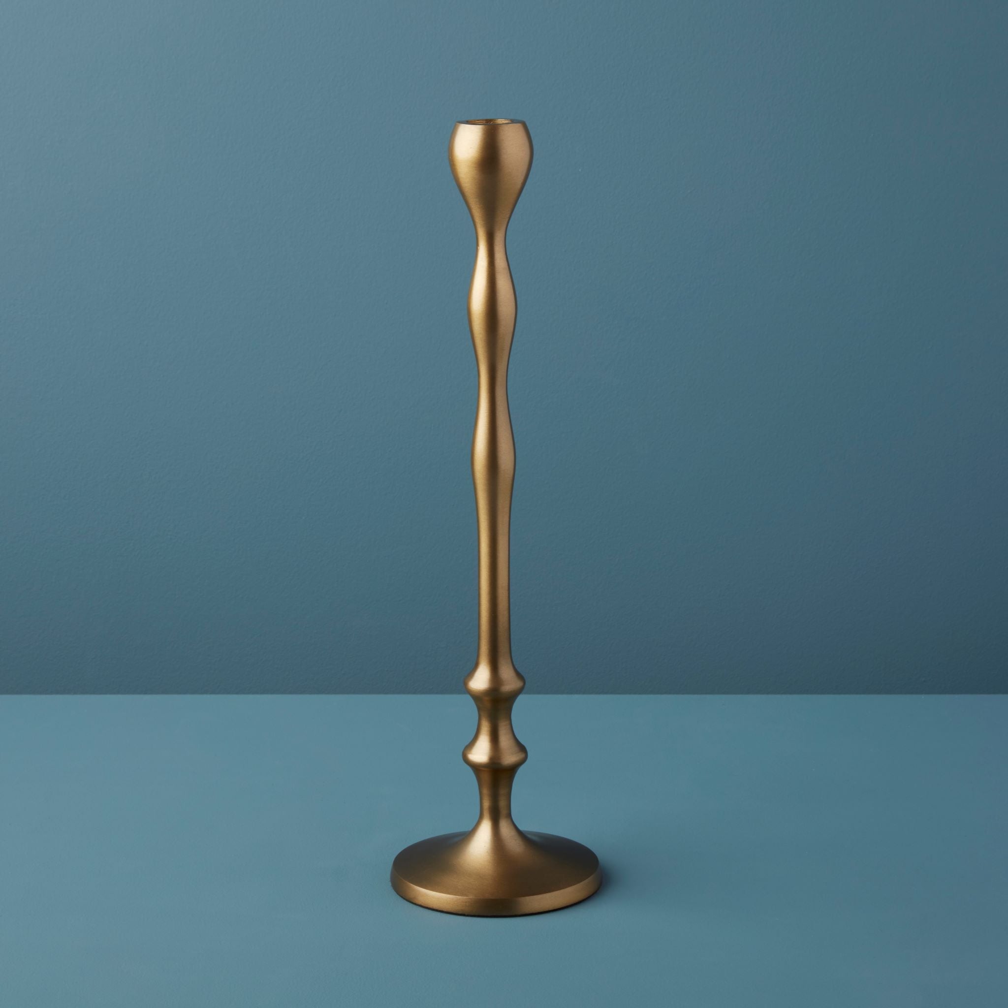 Belsana Aged Bronze Candlestick, Medium