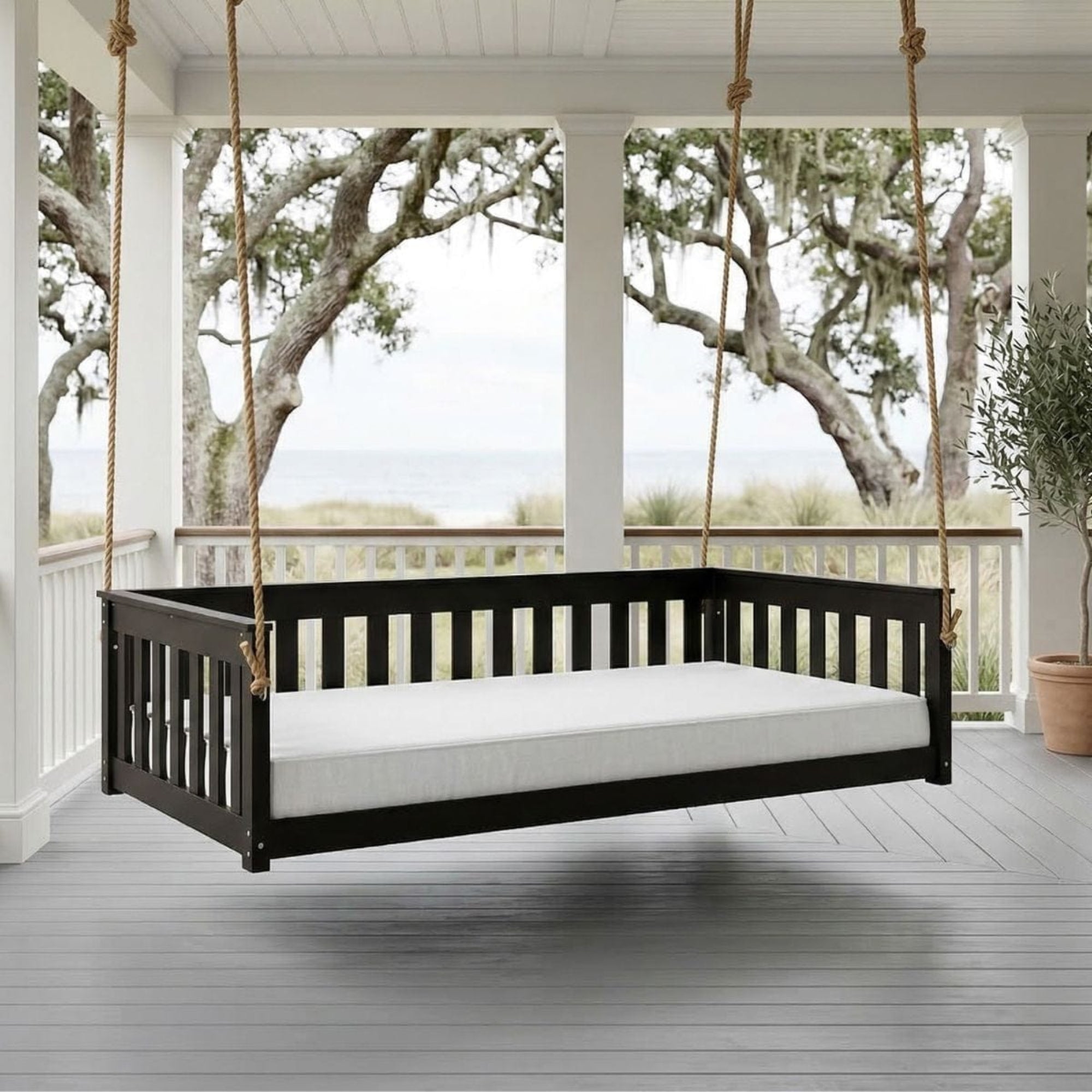 East Green Beckett Poly Lumber Daybed Swing
