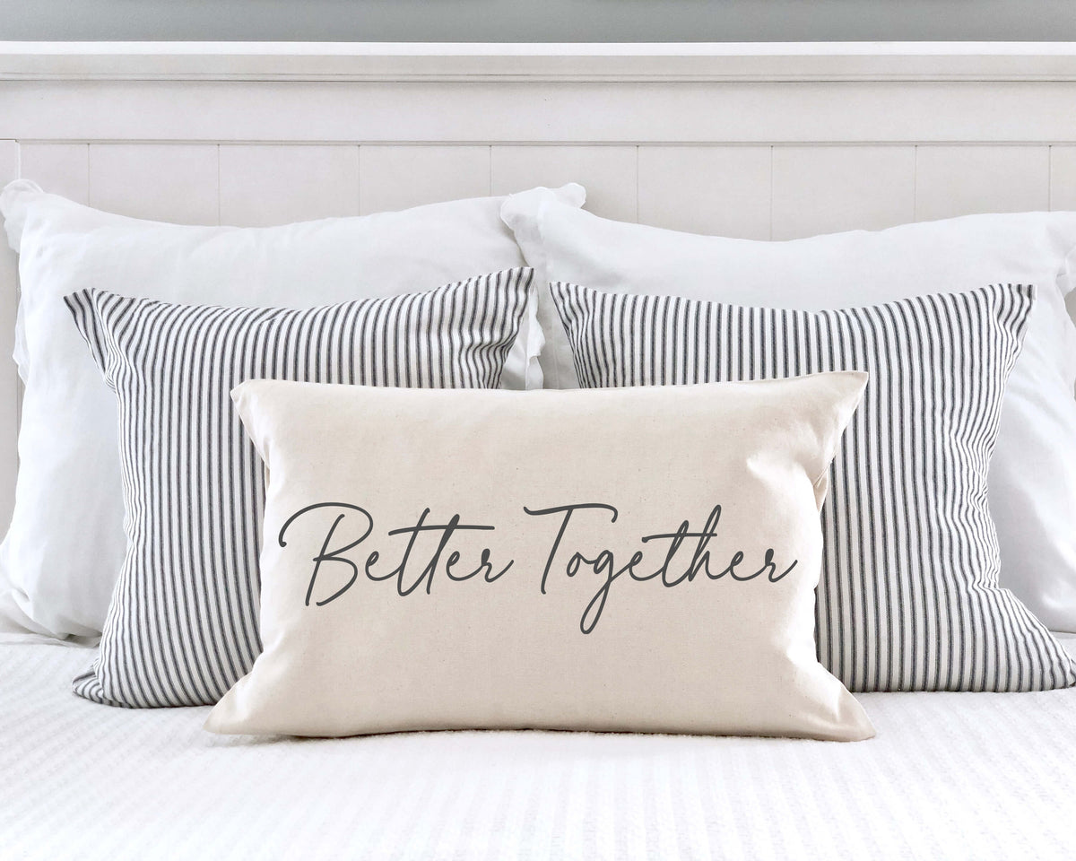 Better Together Valentine's Day Pillow Cover 12x20 Inch