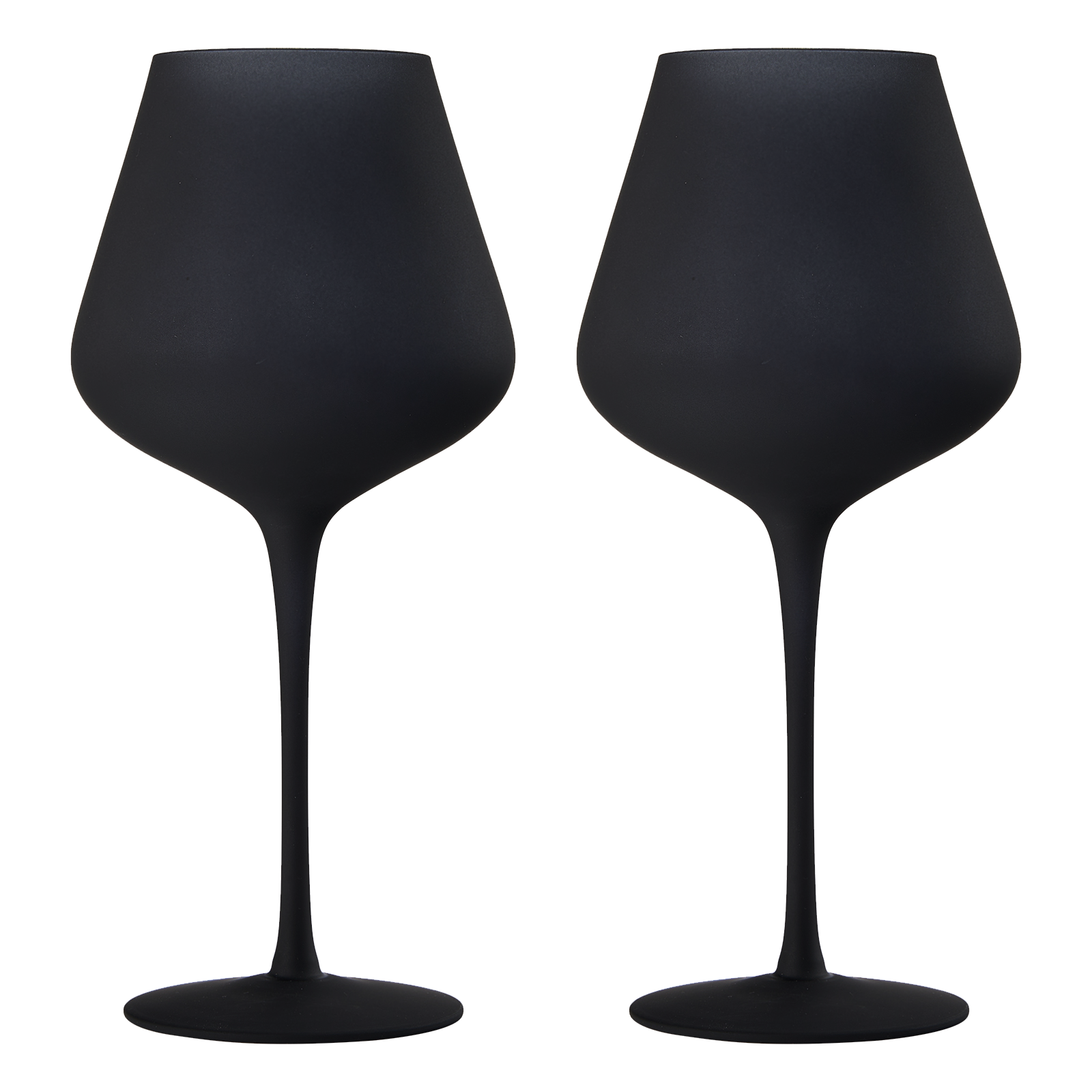 Matte Black Crystal Wine Glass Set Of 2 Gift For Her Him Friend Large 20 Oz Glasses Unique Italian S