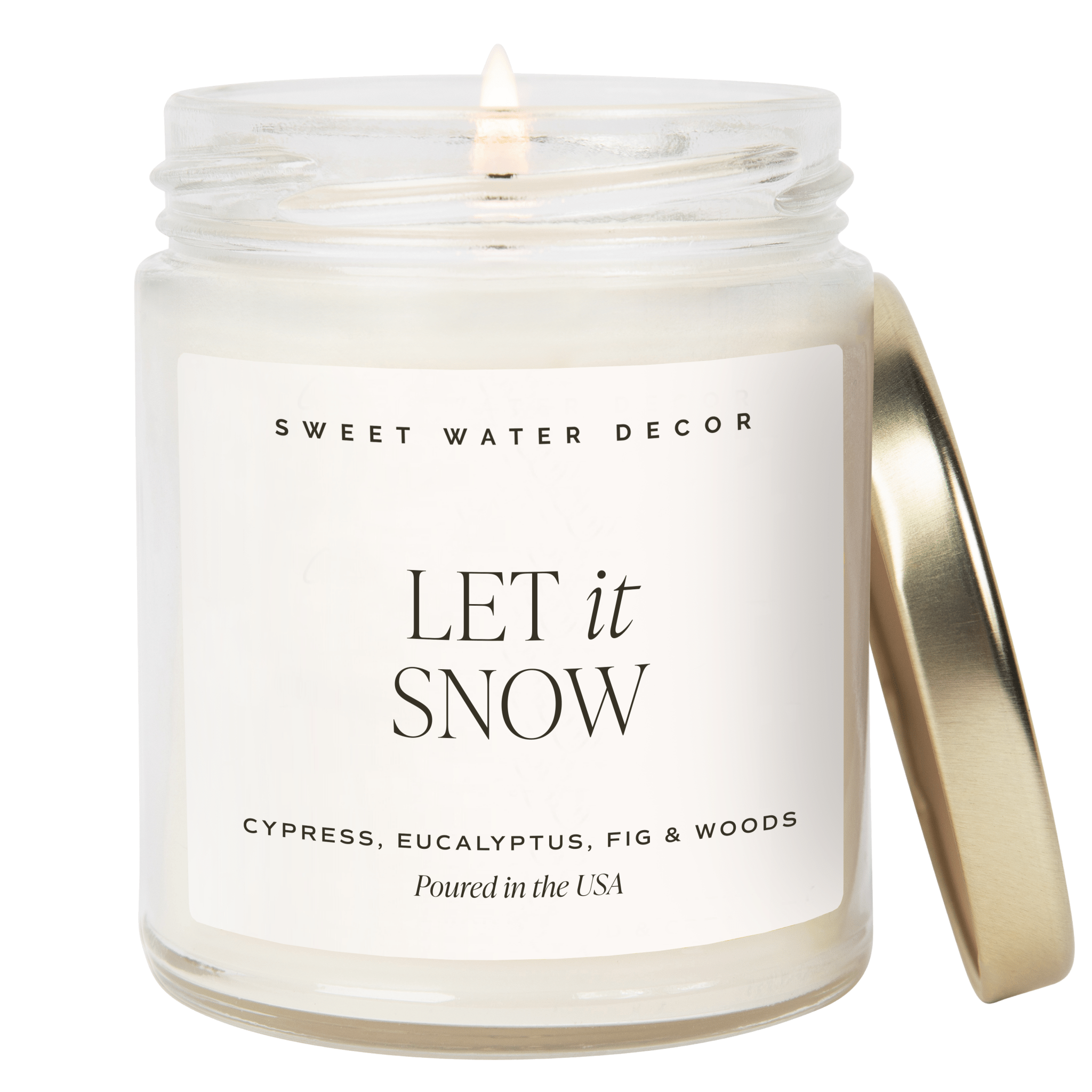 Let It Snow Soy Candle - Clear 9 oz Jar