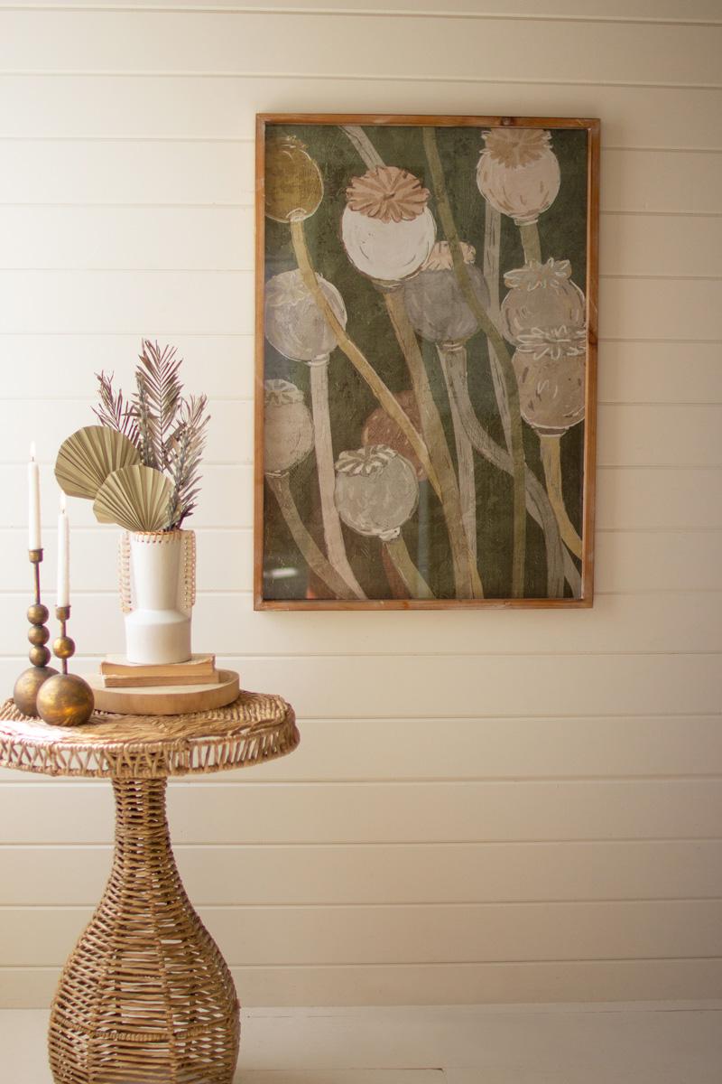 Poppy Print under Glass