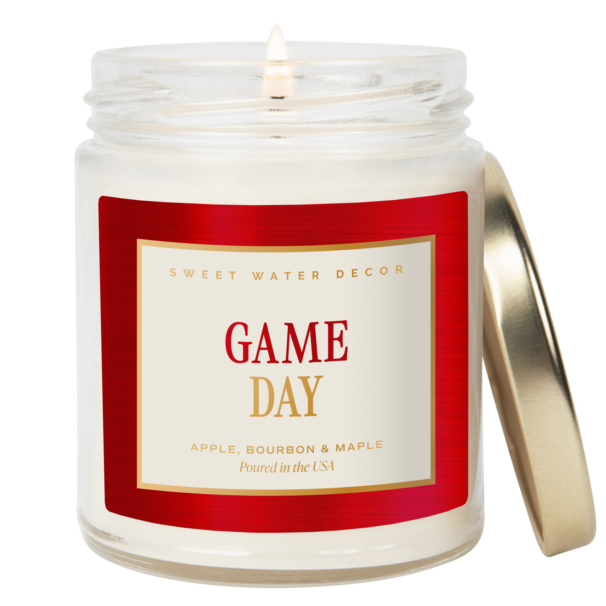 Game Day Red Soy Candle - Clear Jar - 9 oz