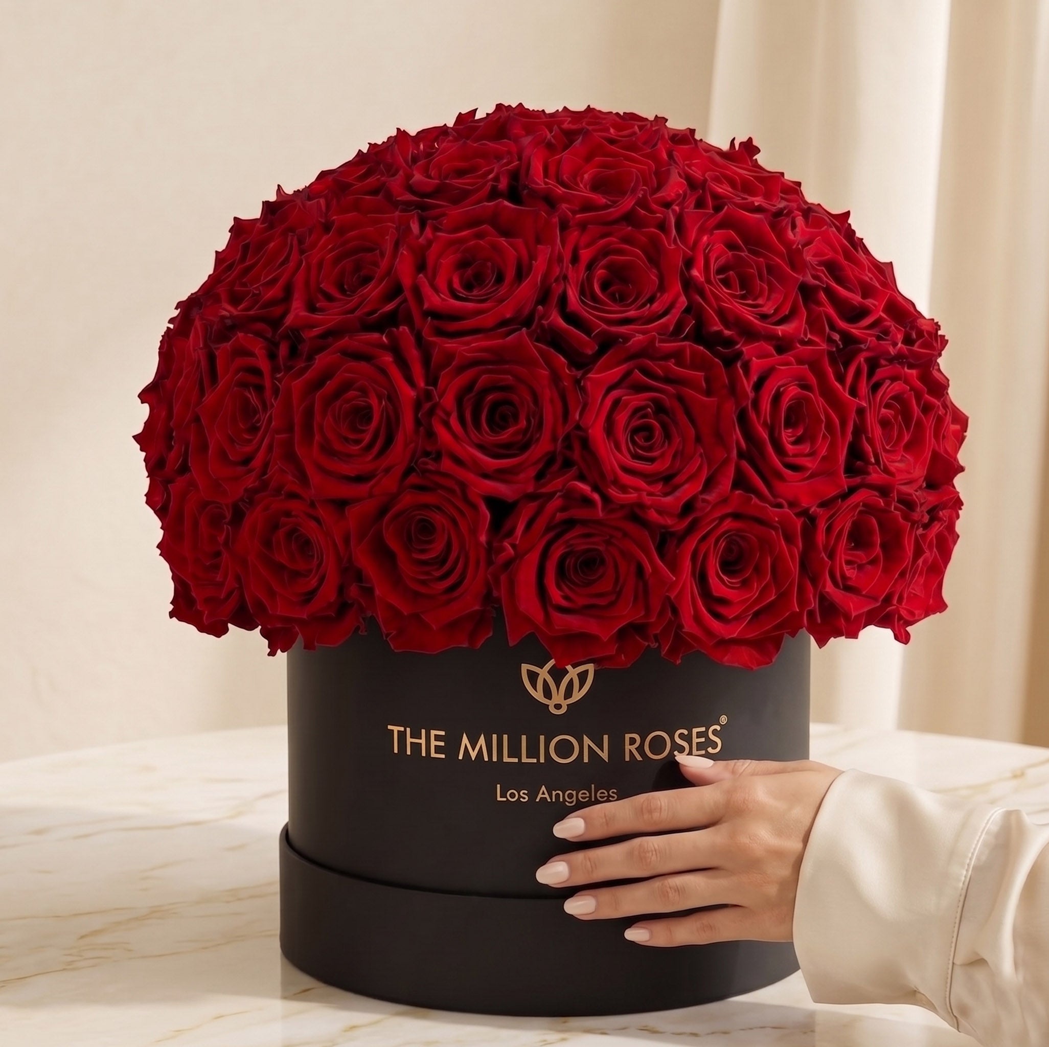 Classic Black Superdome Box | Red Roses