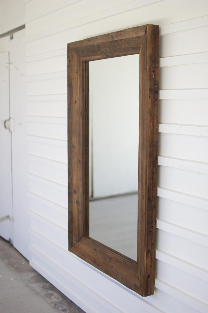 Recycled Wood Rectangle Mirror