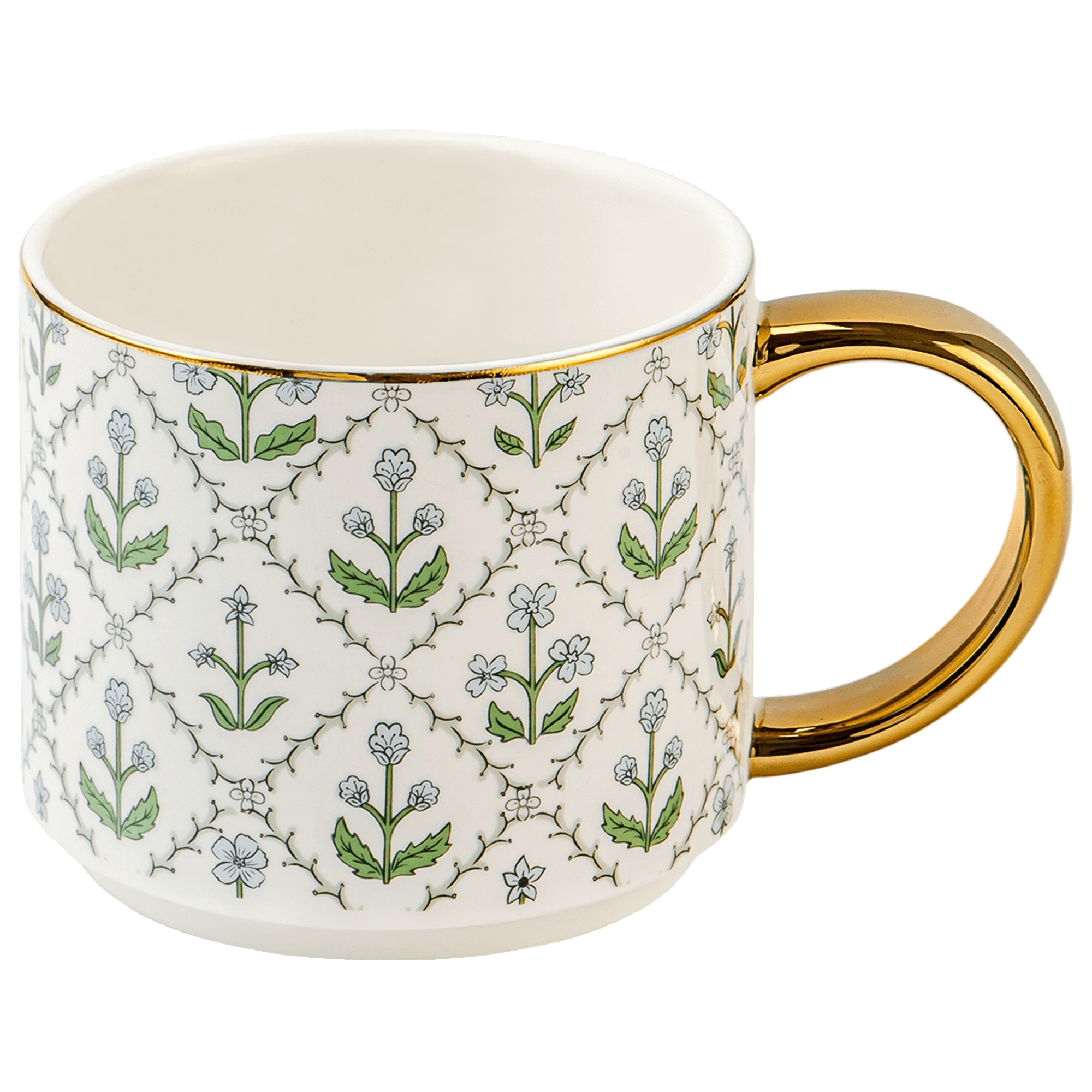 Floral Quilt 14 oz Coffee Mug